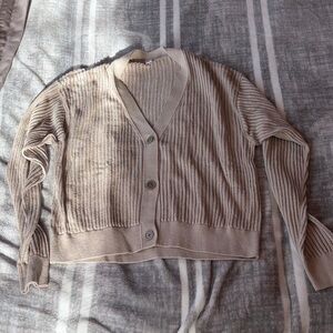 Uniqlo Light Brown Cardigan Sweater